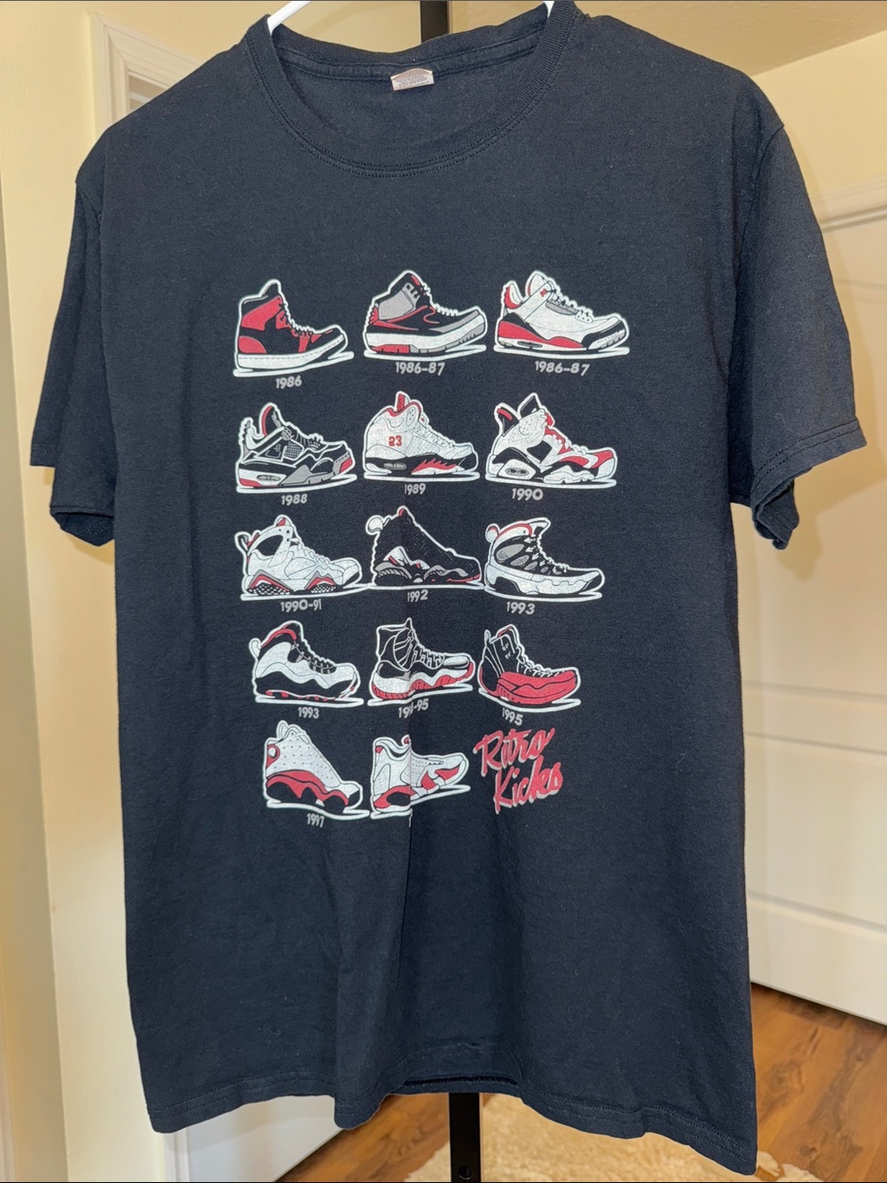 Retro Kicks Sneakers T-Shirt - Size M